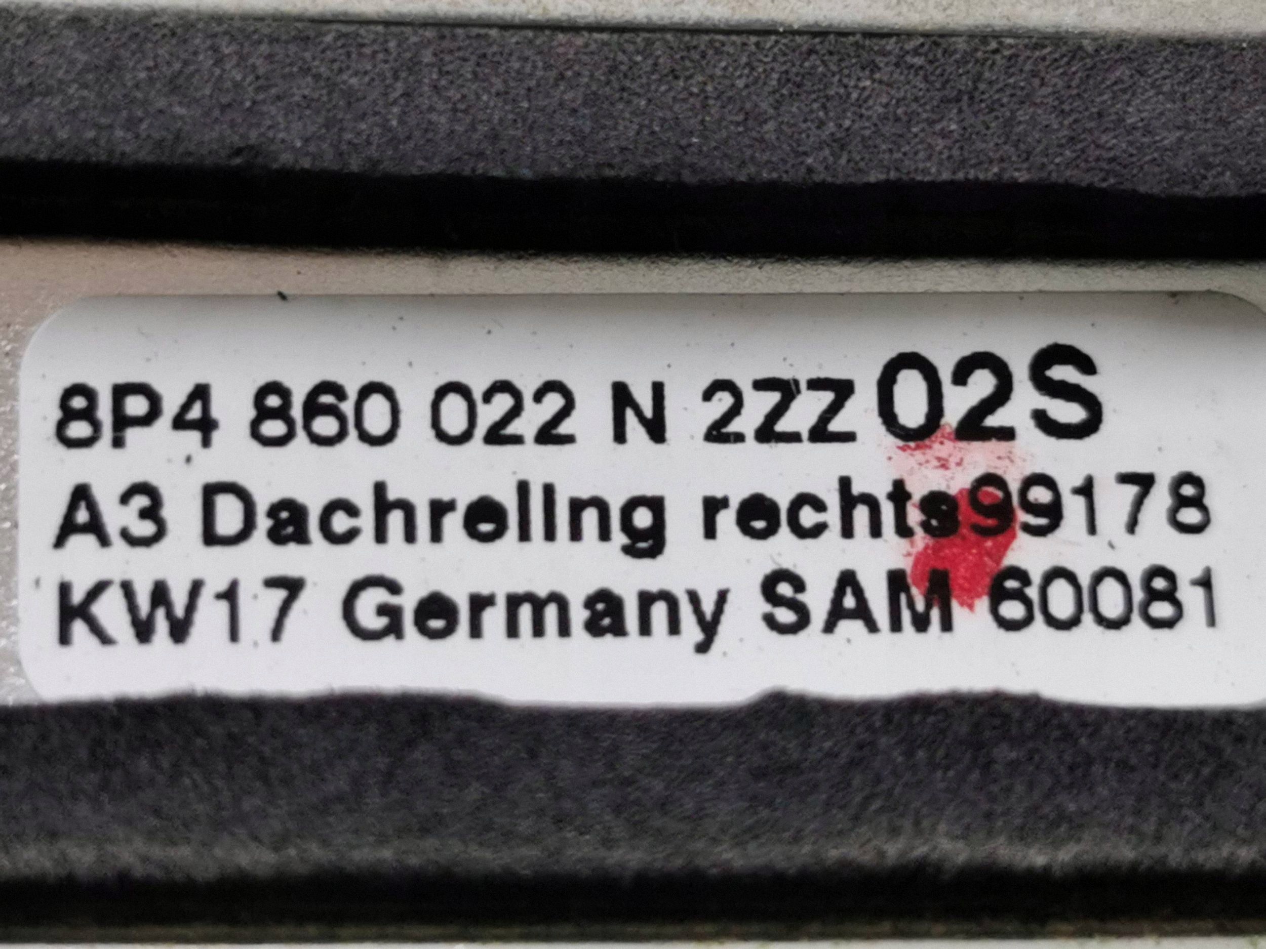 Barras de techo Audi A3 8P 2011 OEM 8P4860022N image 4