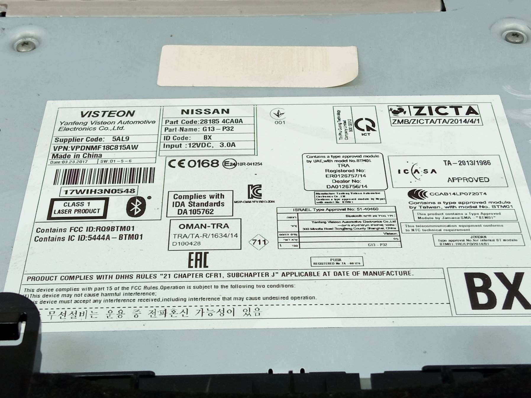 Radio Nissan Qashqai II 281854CA0A image 3