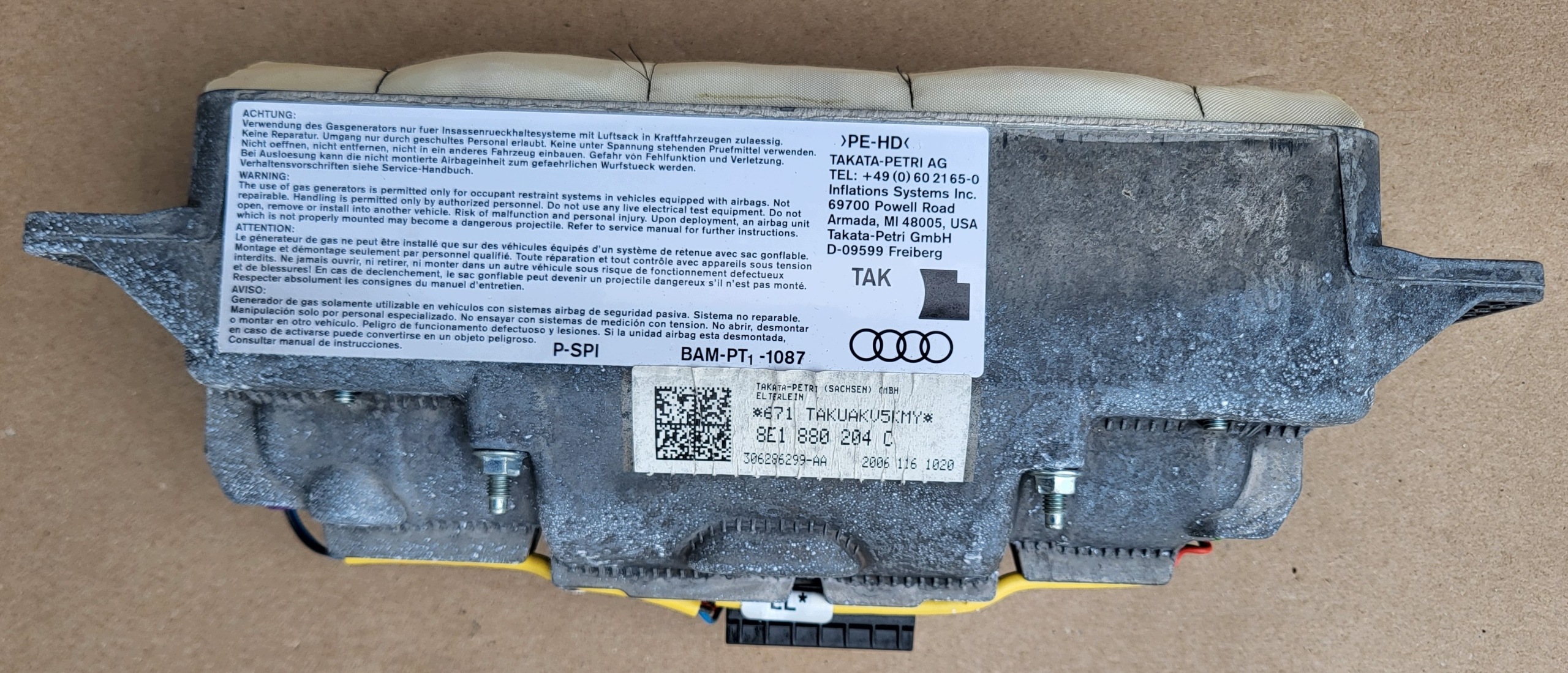 Airbag passager Audi A4 B7 2004-2008 image 2