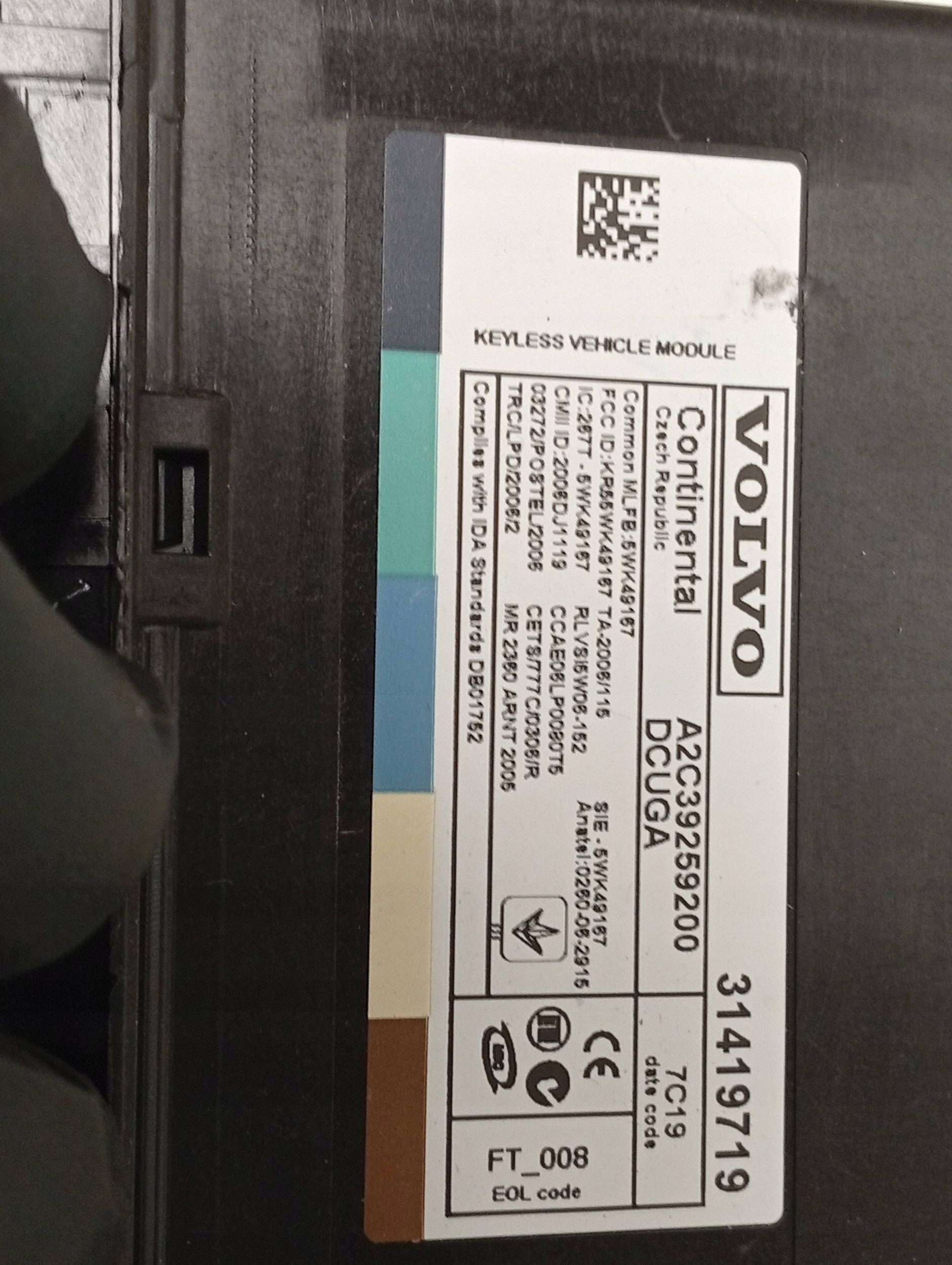 Module central verrouillage VOLVO XC60 II 31419719 image 6