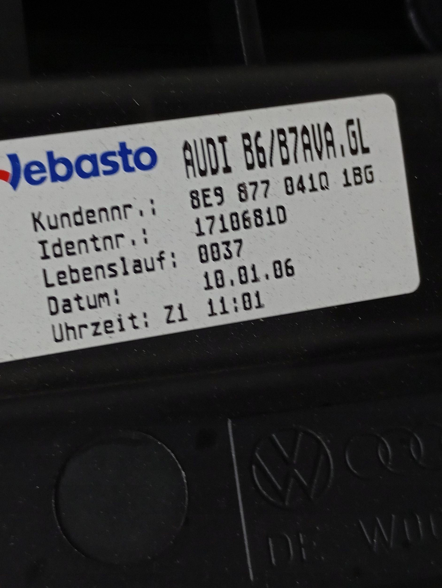 SZYBERDACH AUDI A4 B7 2004-2007 8E9877041Q image 7