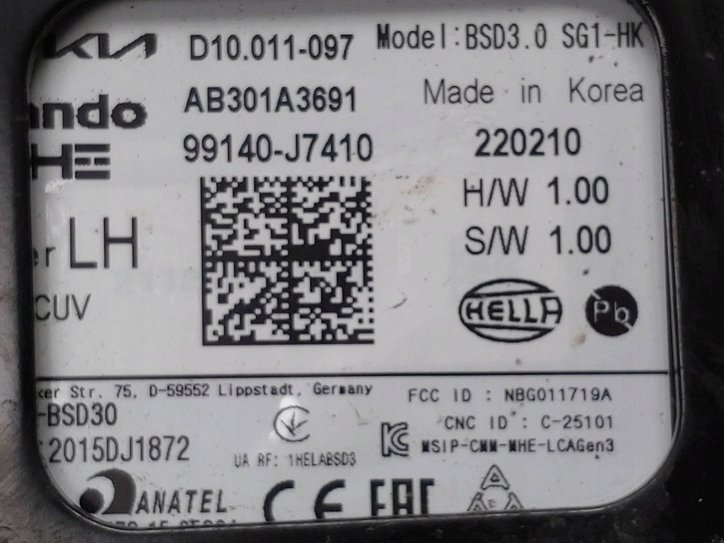 2022 KIA Xceed Radar Tempomat 99140J7410 image 8