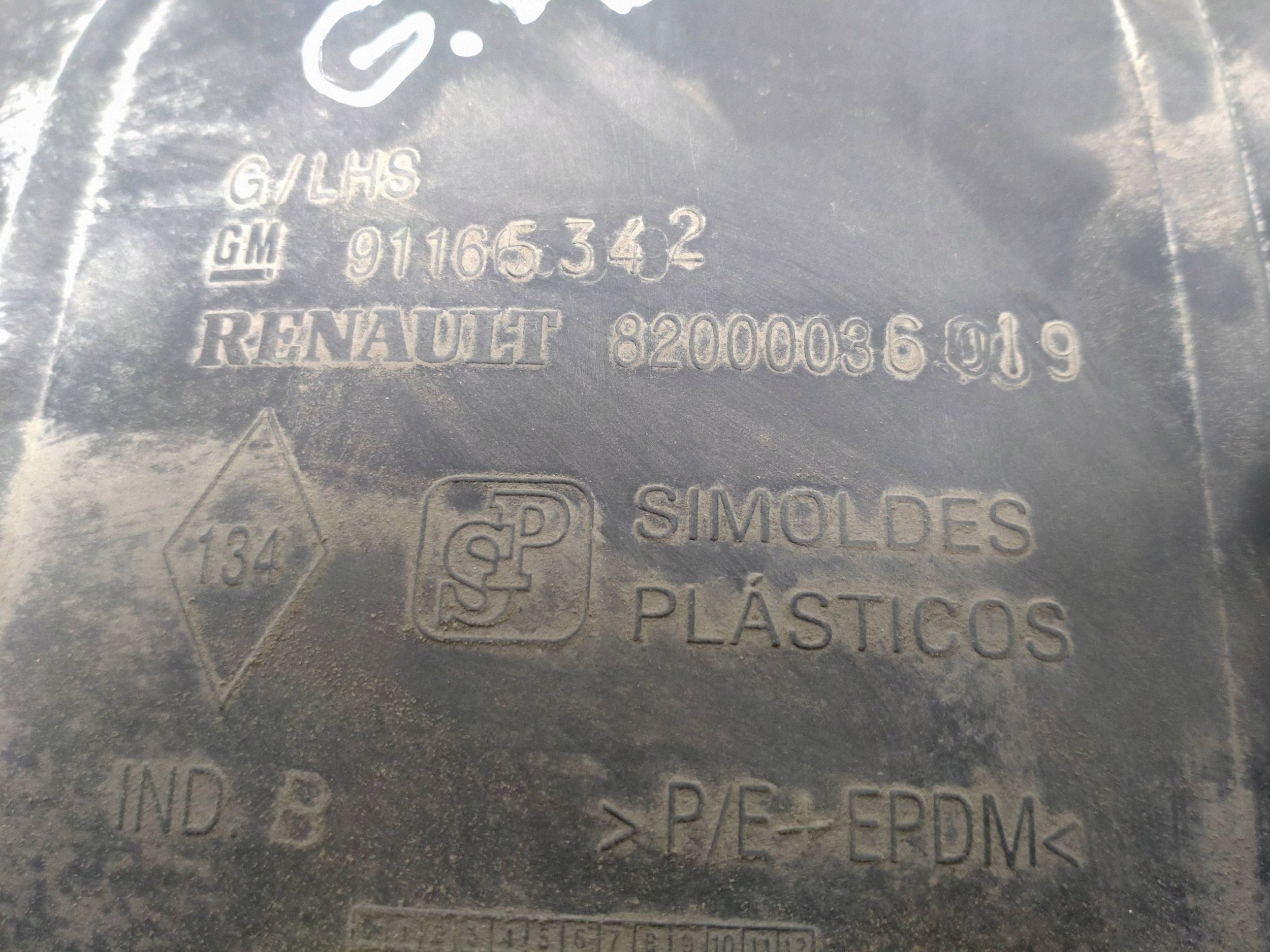 Opel Vivaro 2008 Taka vasen pyöränkaari OEM 91165342 image 7