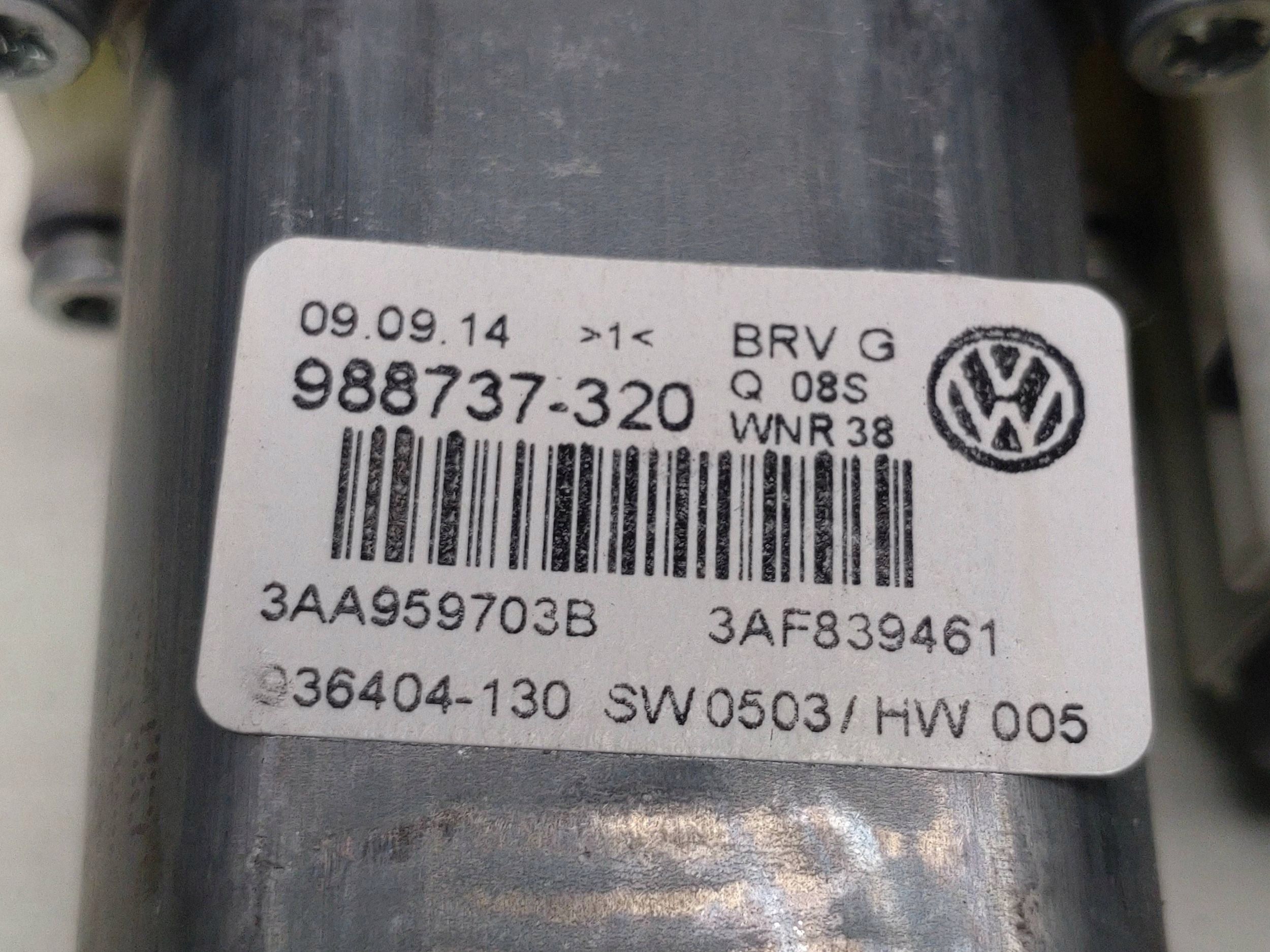 2015 VW Passat B7 Rear Window Regulator 3AA959703B image 6