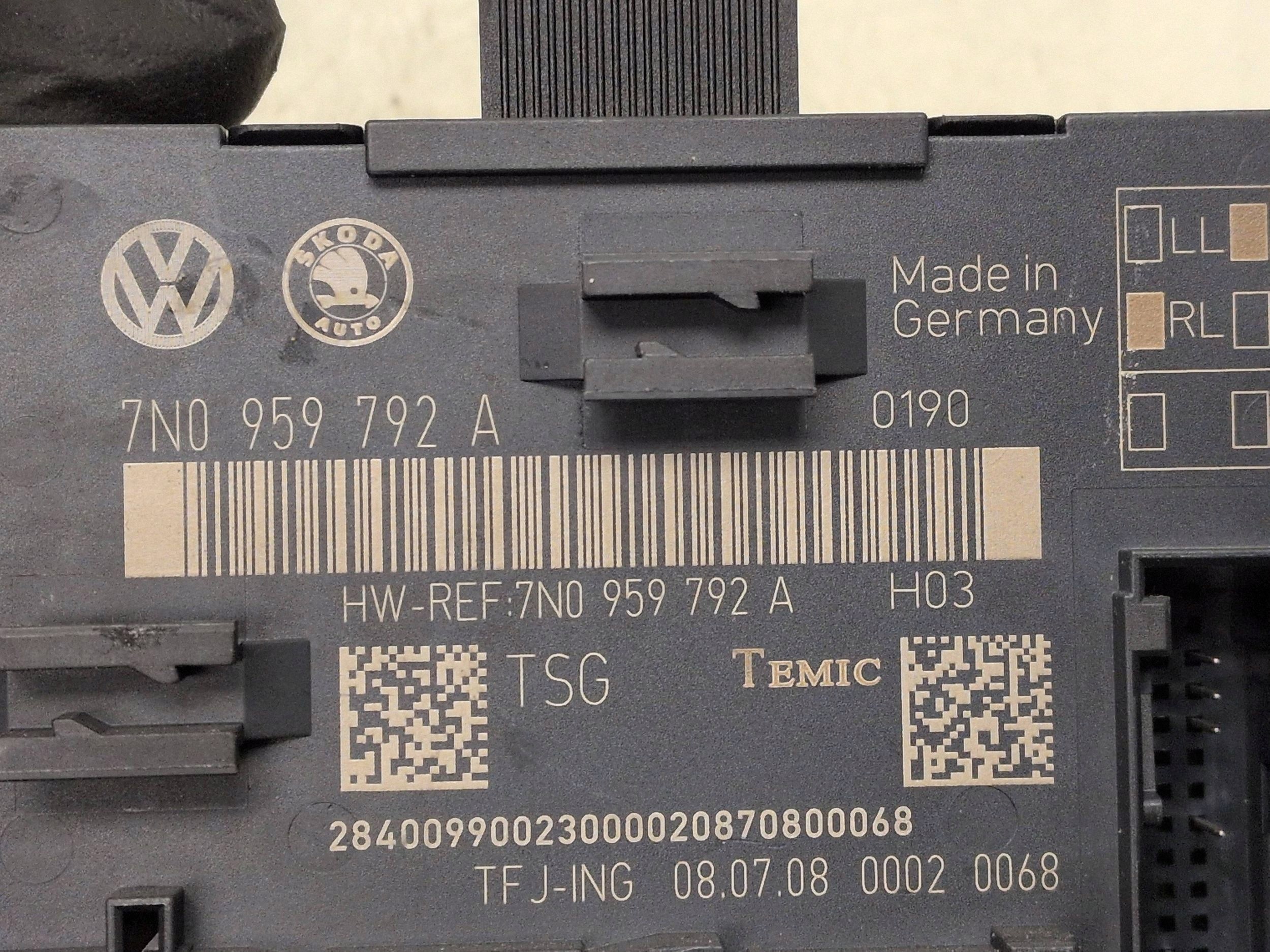 Module de porte Skoda OE 7N0959792A image 7
