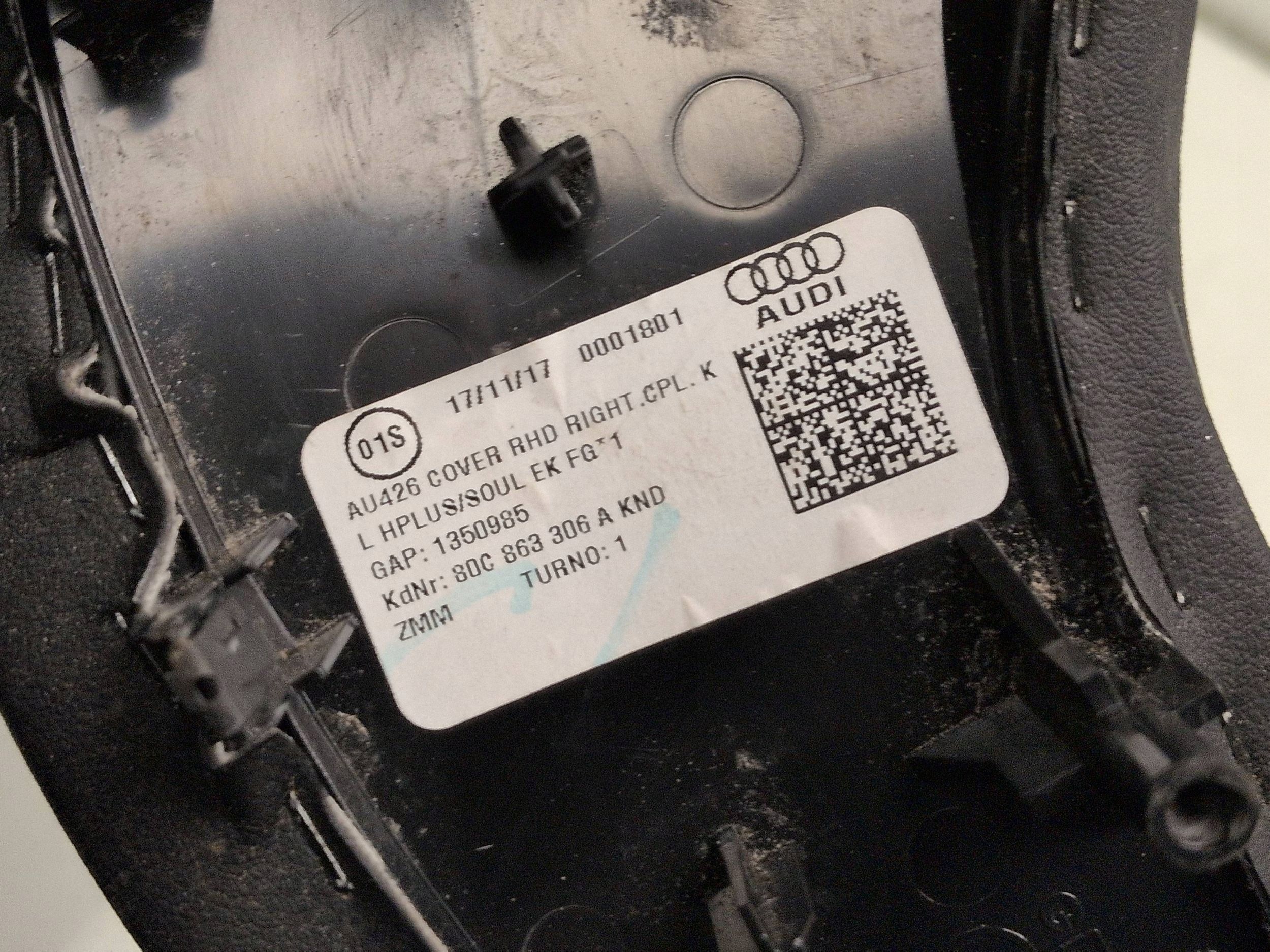 Elemento do console central Audi Q5 SQ5 2017 80C863306A image 6