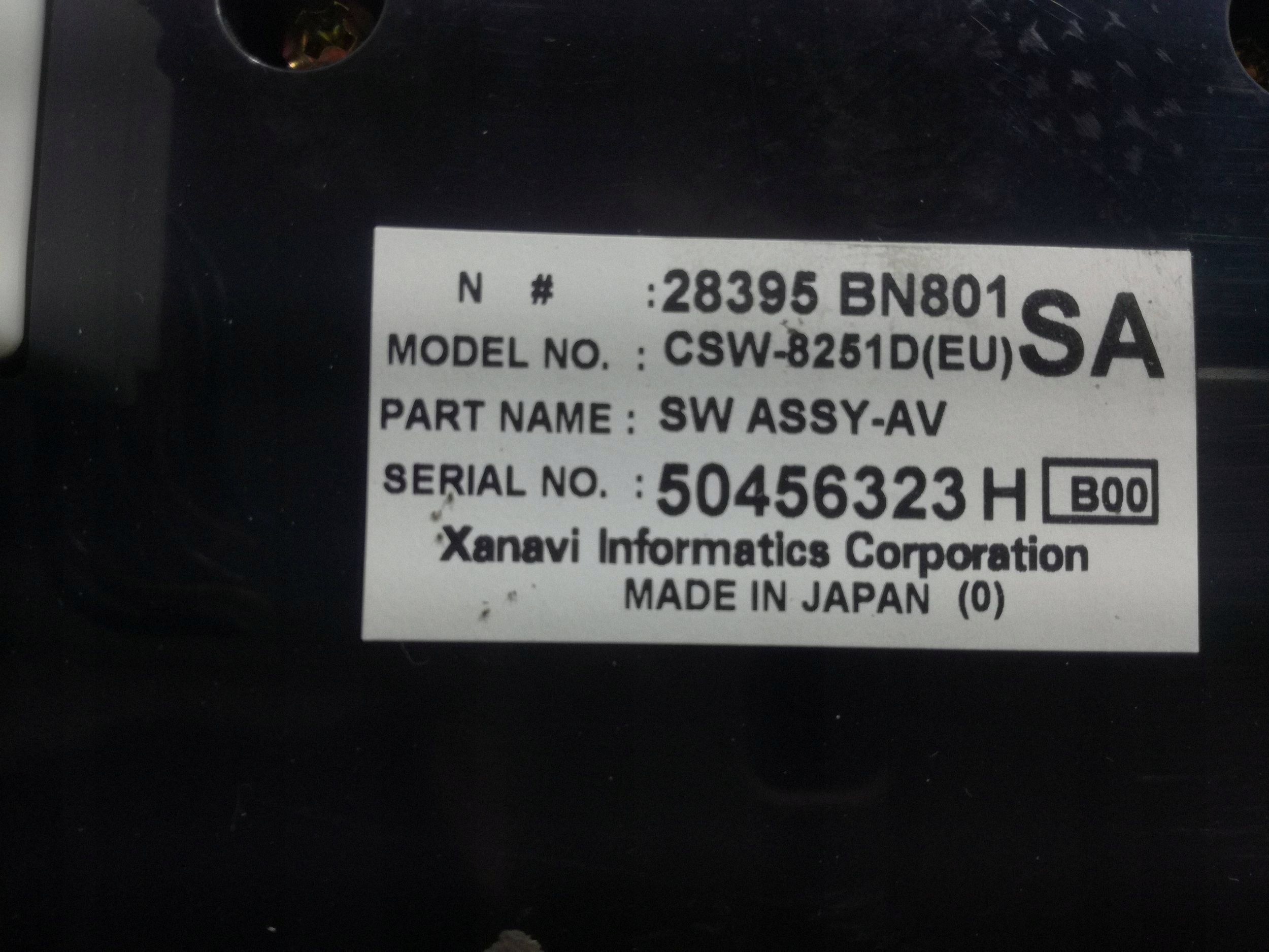 Klimatpanel Nissan Almera Tino 28395BN801 image 3