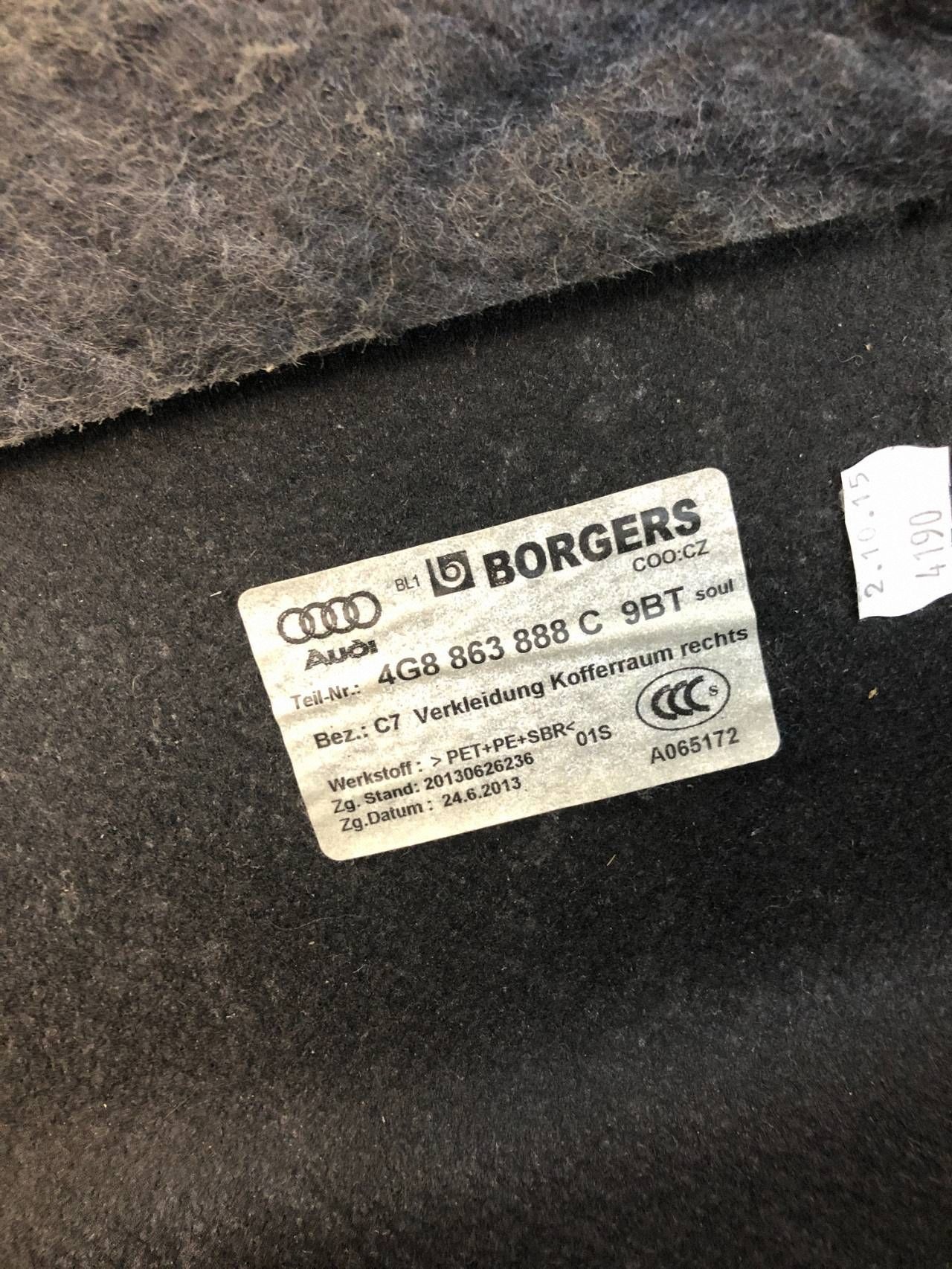 Panneau latéral coffre Audi A7 4G 4G8863888C image 3