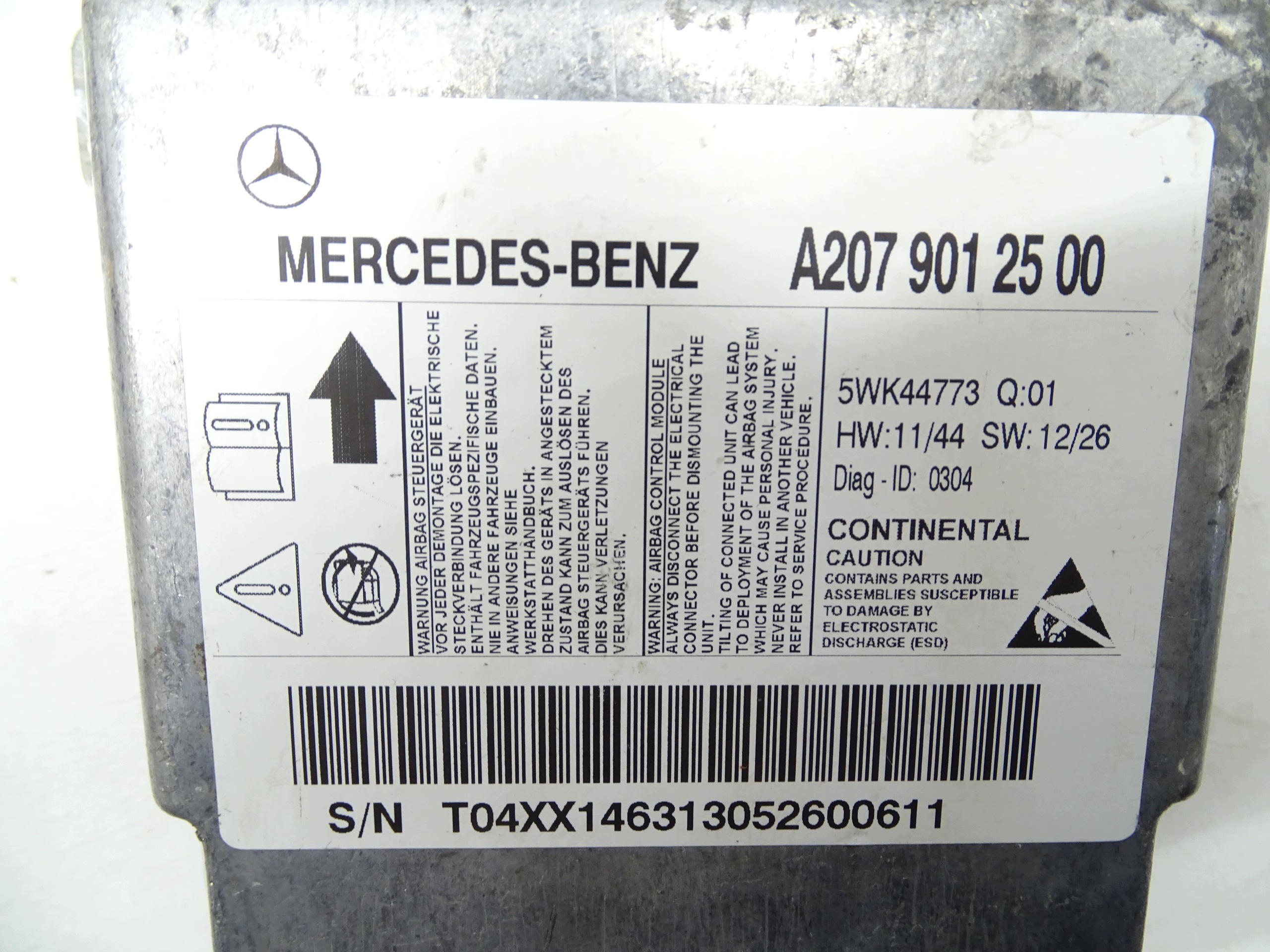 Módulo Airbag Mercedes Classe E W207 A2079012500 image 3