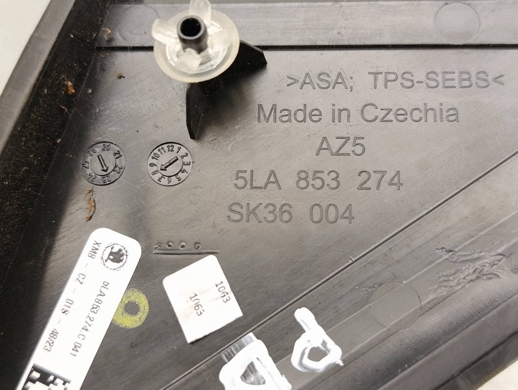 Lista verticale destra parabrezza SKODA 5LA853274 usato image 5