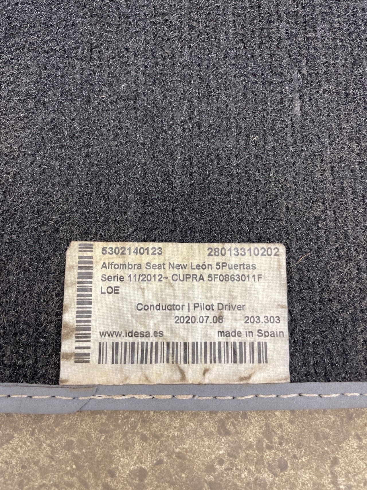 Tapis de sol Seat Leon (5F) 5302140123 image 10