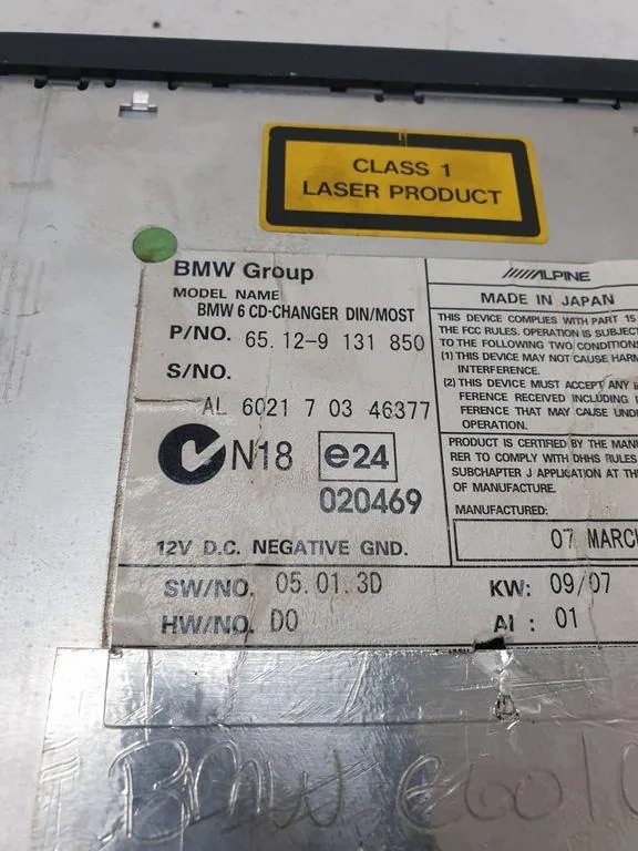 CD Changer BMW 5 (E60) 602170346377 3.0D 170kW 2005 image 5