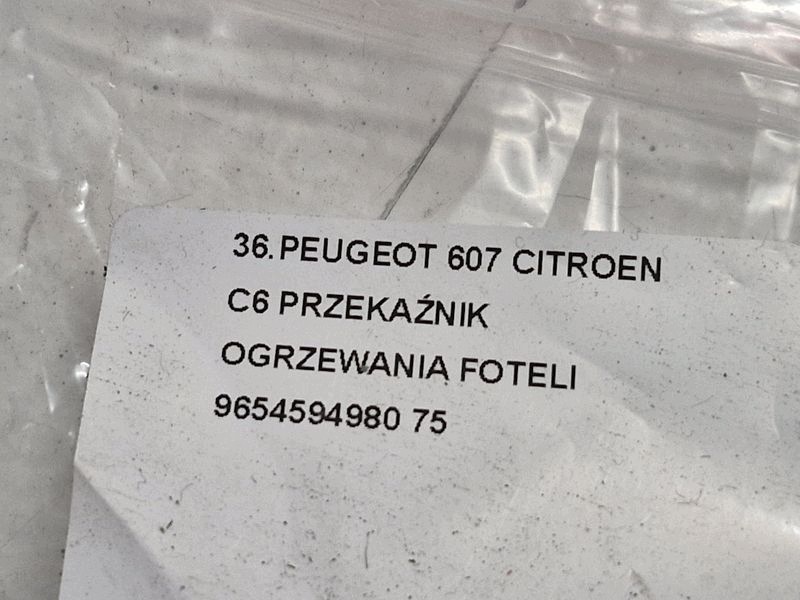 PEUGEOT 607 CITROEN C6 Sitzheizungsrelais 9654594980 image 6