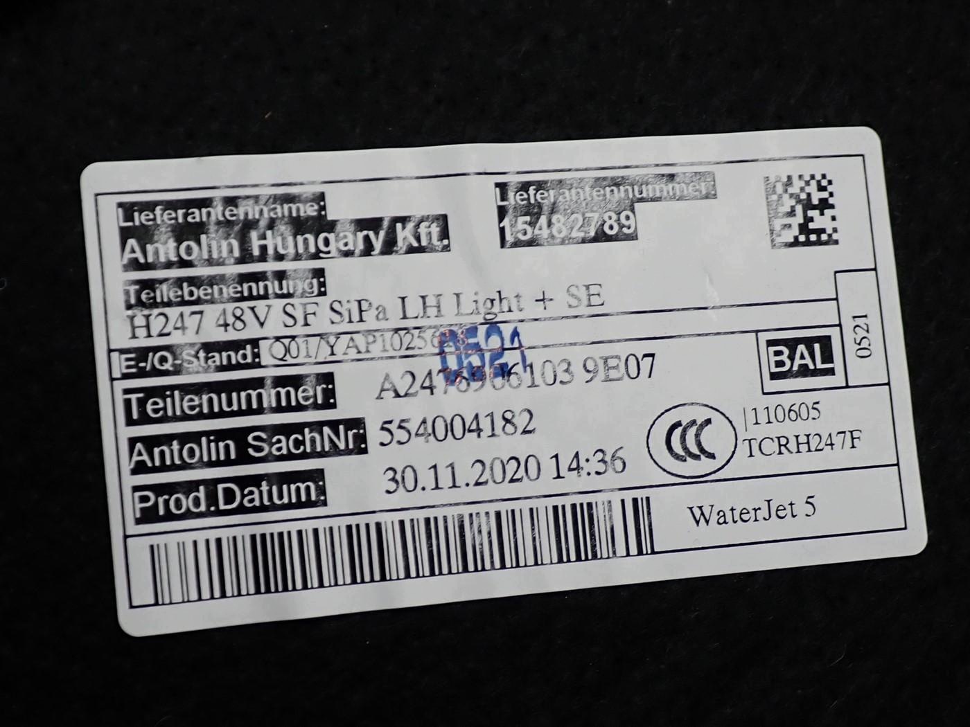 Panneau coffre Mercedes GLA II H247 A2476906103 image 3