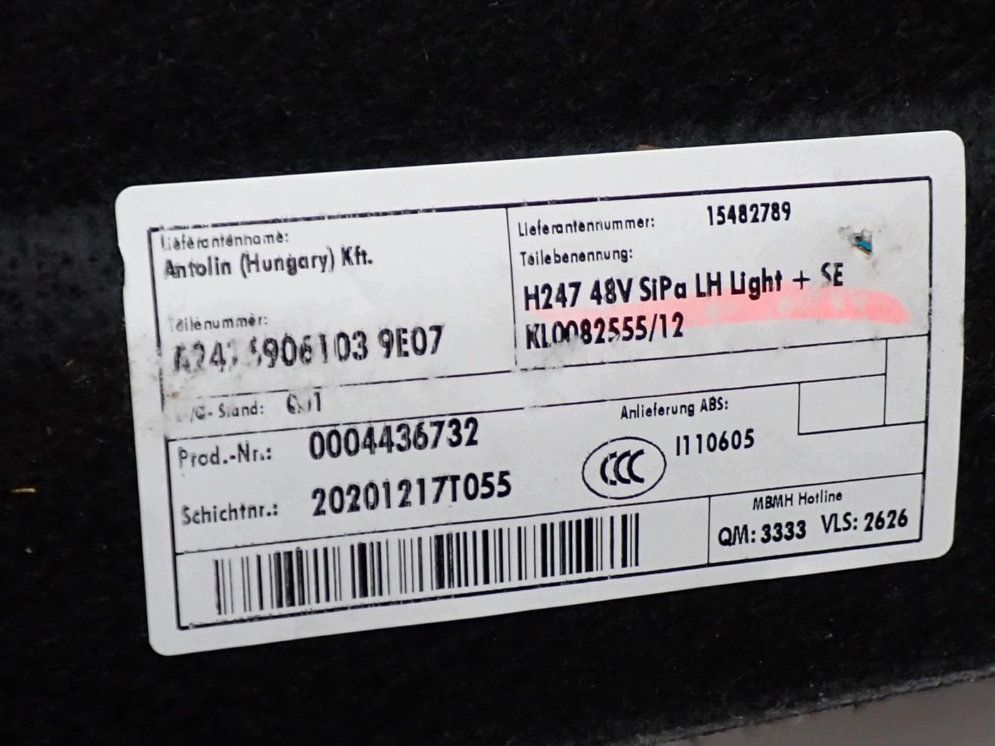 Panneau coffre Mercedes GLA II H247 A2476906103 image 4