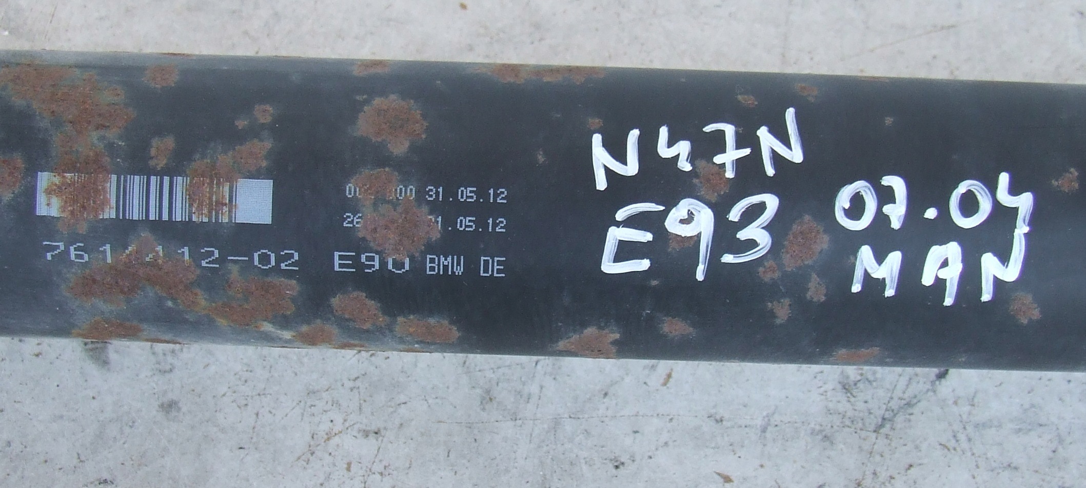 Arbre de transmission BMW E84 E90 E91 E92 E93 OEM 7614412 image 5