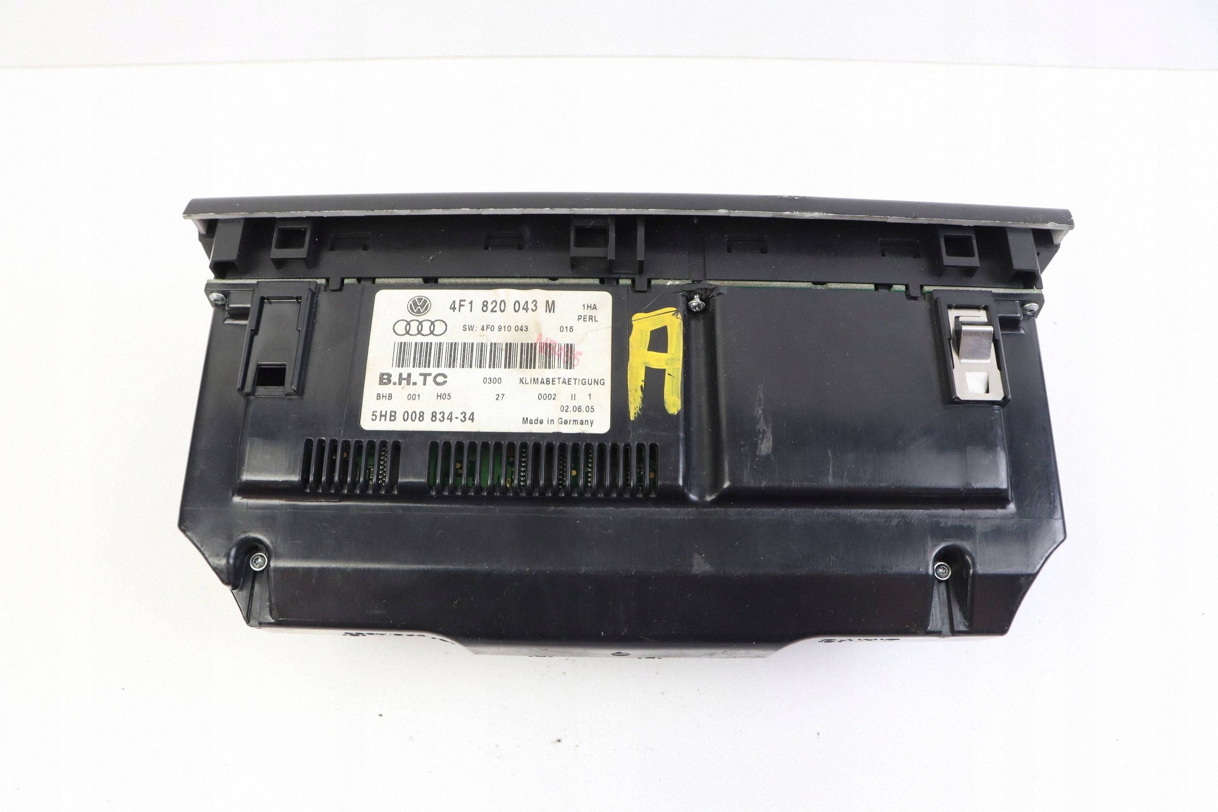 Panneau de commande de ventilation Audi A6 C6 4F1820043M image 6
