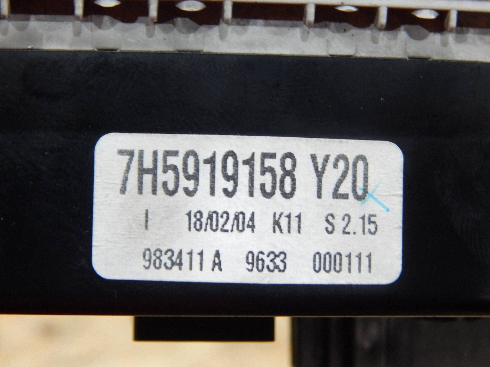 Panneau commande clim VW T5 Multivan 7H5919158Y20 image 3