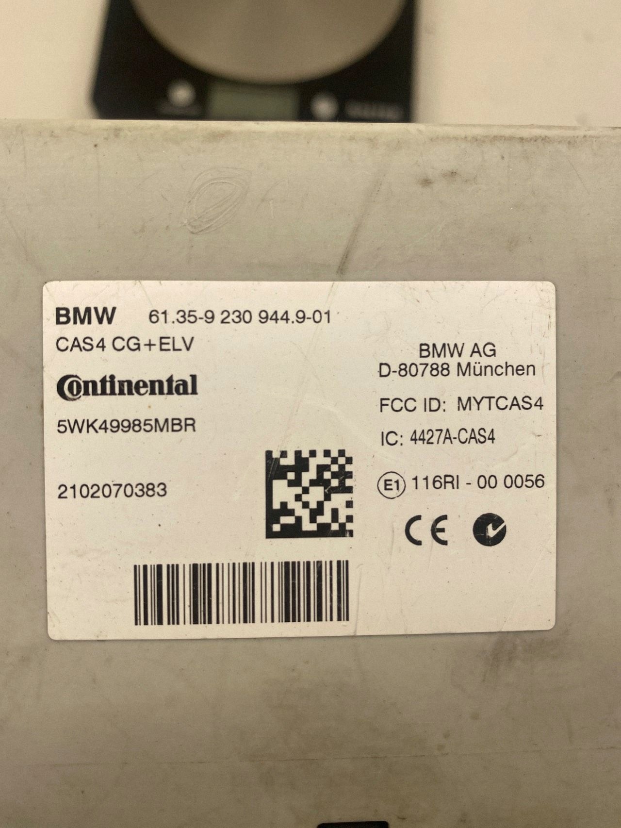 BMW 5 F10 F11 CAS-module 9230944 image 3