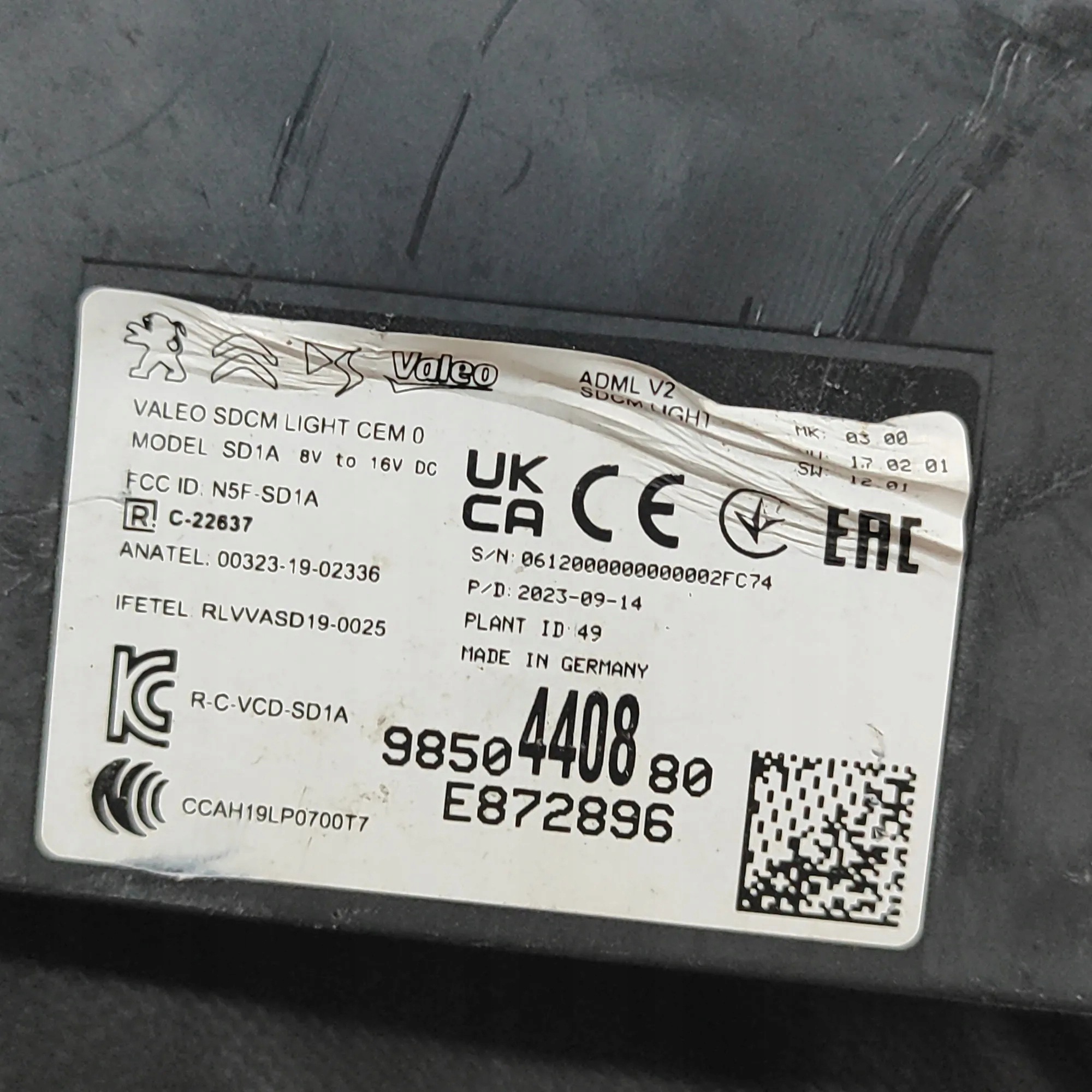 Peugeot 308 III T10 2022 Module LCM 9850440880 image 6