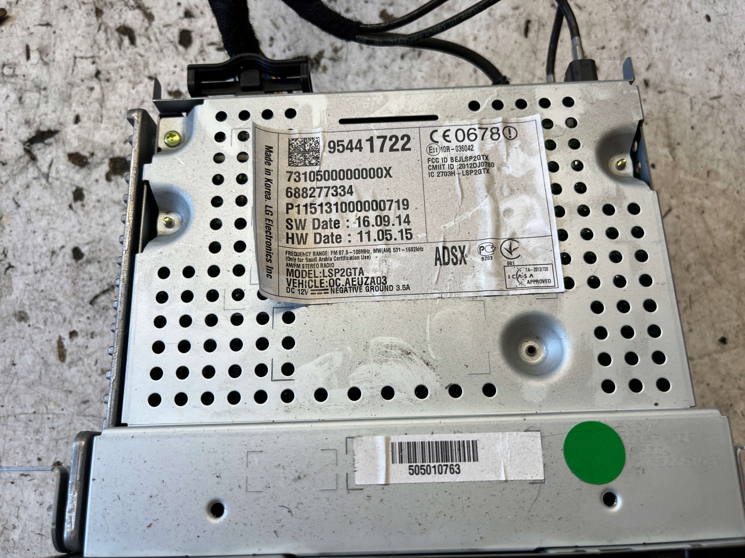 Rádio Tátil Opel Corsa E Adam 42338877 image 3