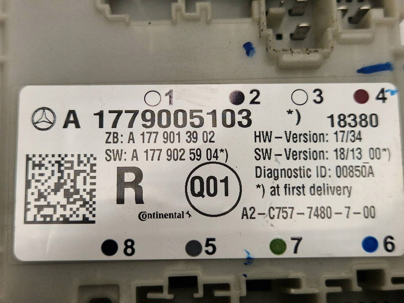 Module de porte arrière Mercedes A W177 A1779005103 image 6