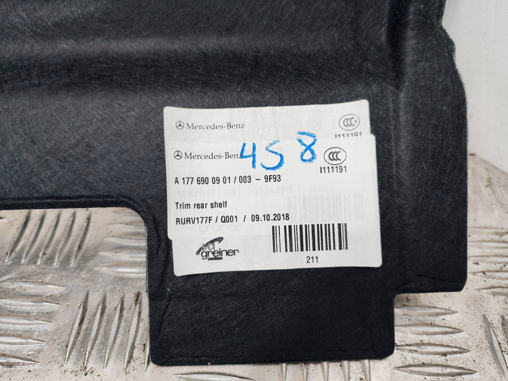 Tablette de coffre Mercedes A W177 AMG A1776900901 image 10