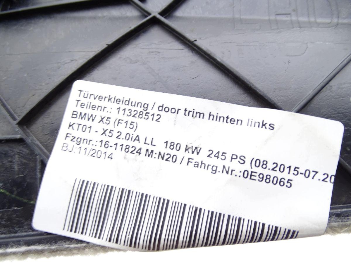 BMW X5 F15 Tunnel Cover Left 51166969545 image 3