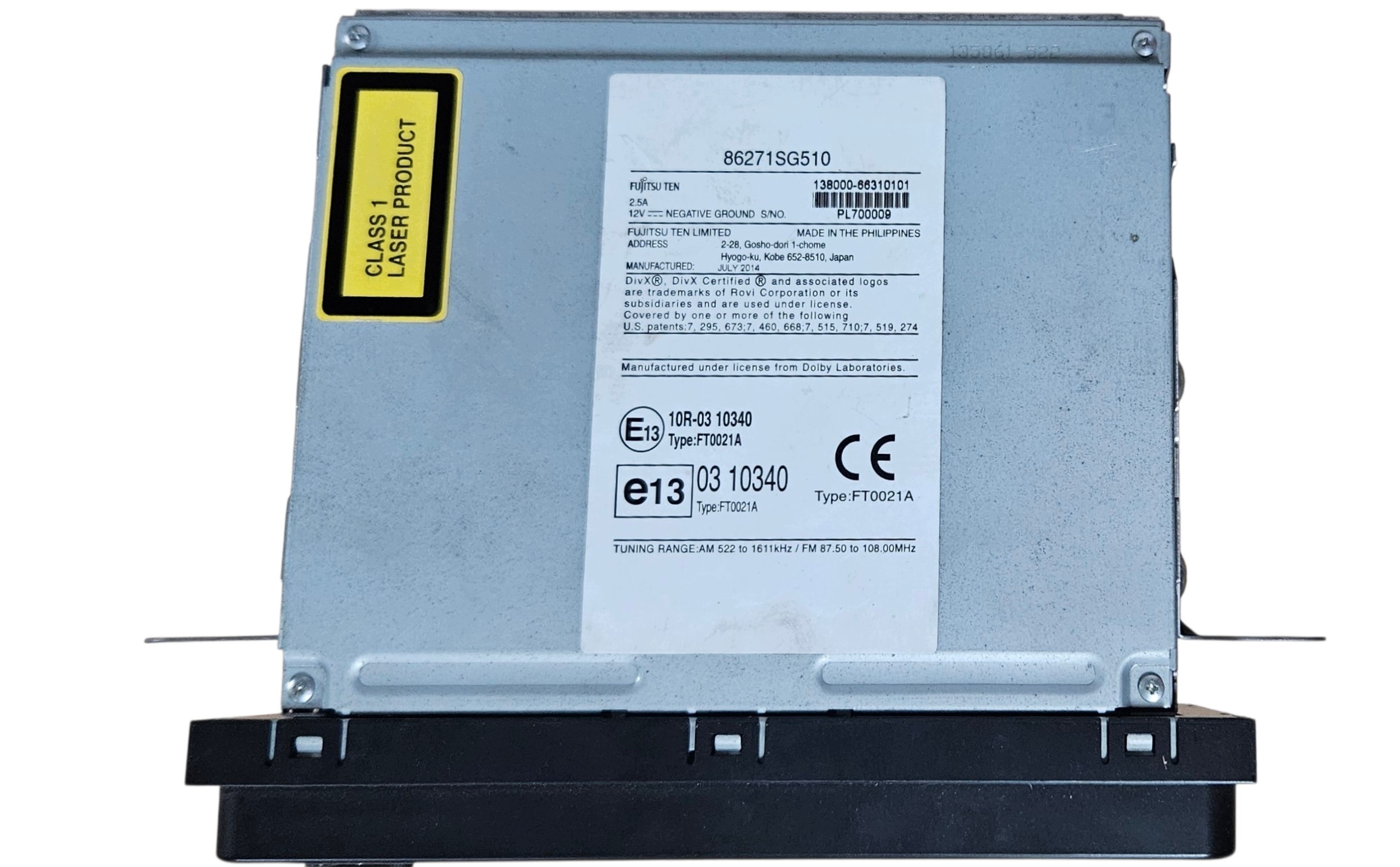 Radio Navigointi CD Subaru Forester IV 86271SG510 image 3