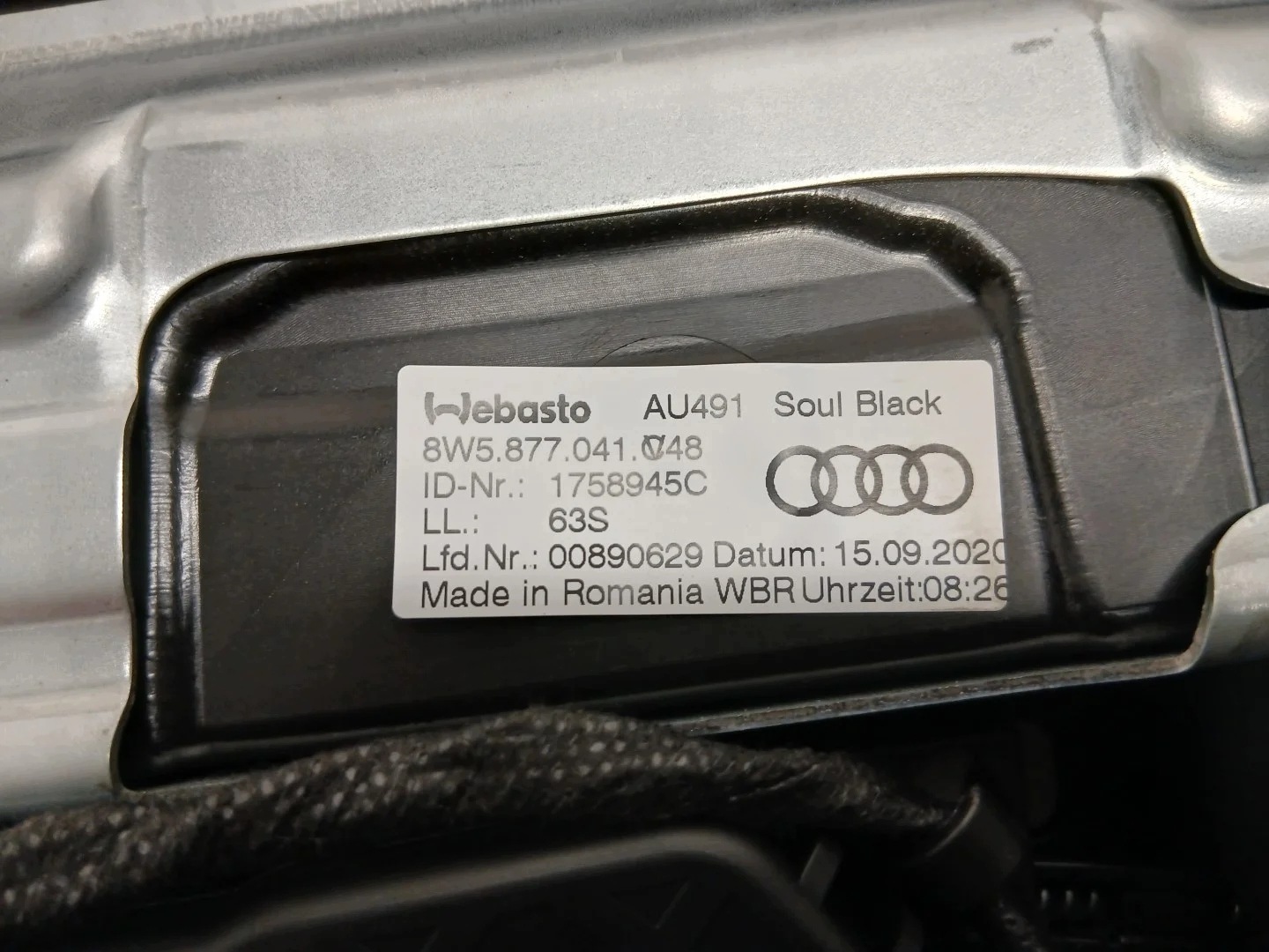 Audi A4 B9 Panorama Szyberdach 8W5877255 8W5877041 image 10