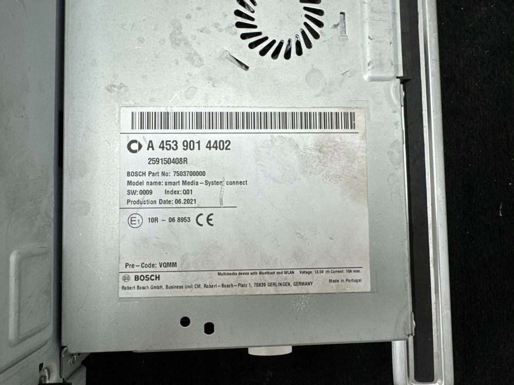 Radio Navigation Smart Forfour II W453 OEM DCAMTV-M-MBA453402 image 8