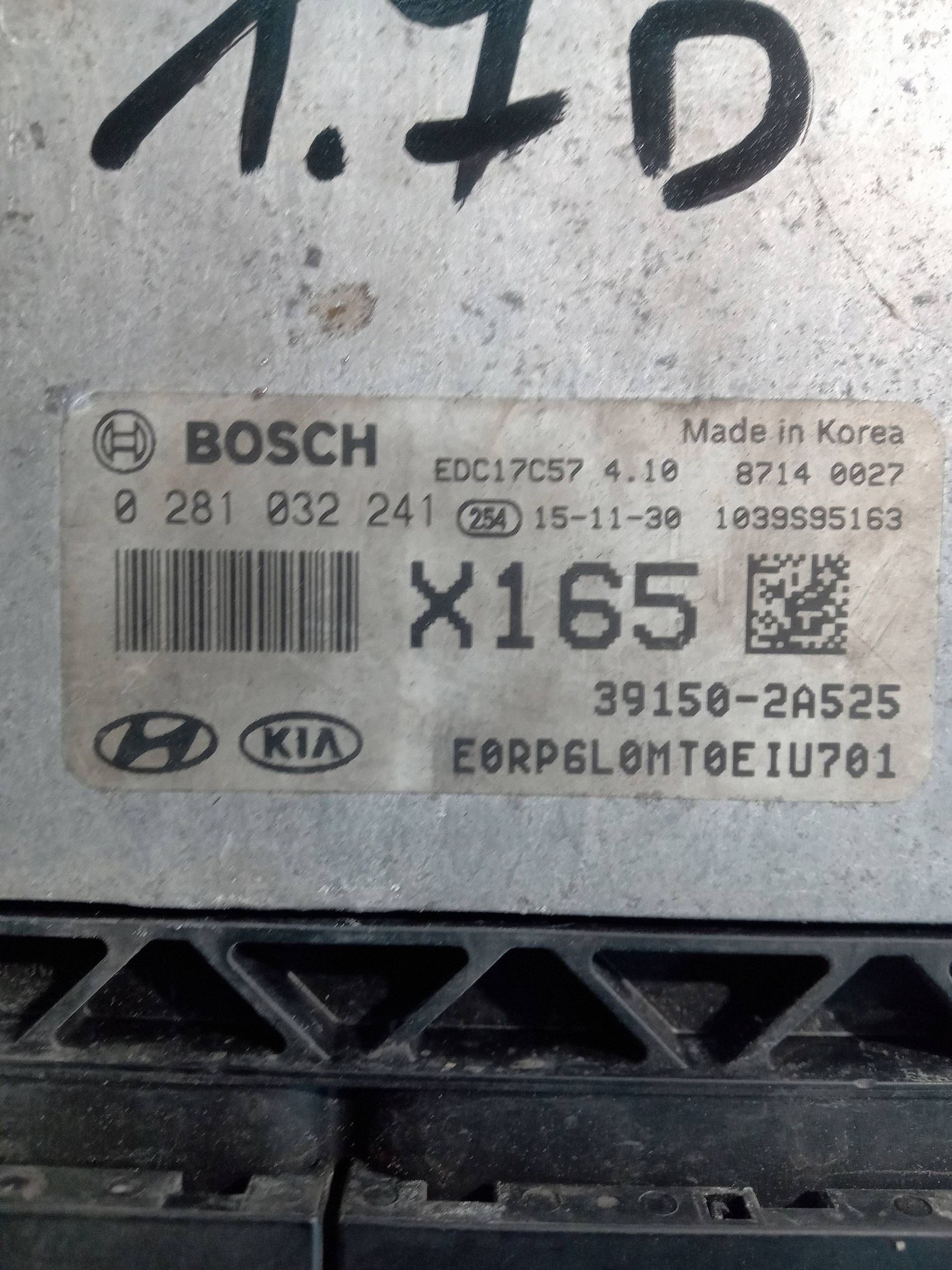 KIA CARENS IV Motorcomputer 1.7 CRDI 39150-2A525 image 3
