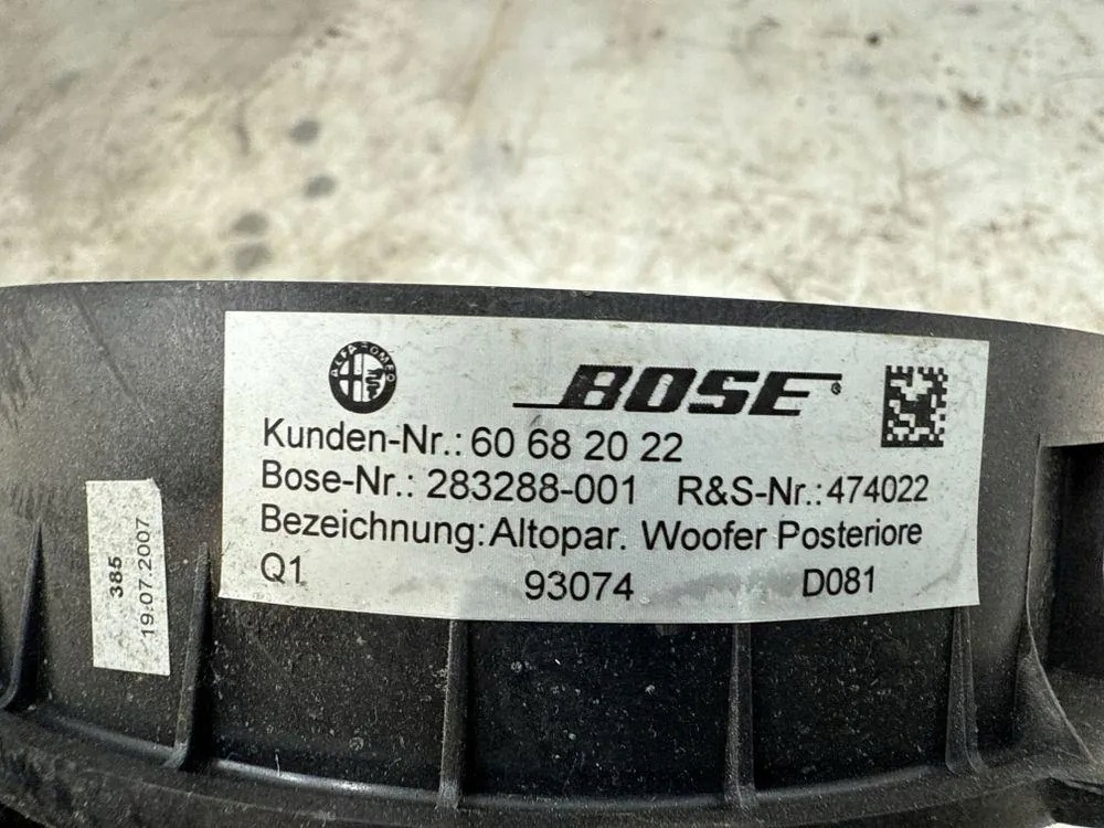 Alfa Romeo 159 Door Speaker 283288001 image 5