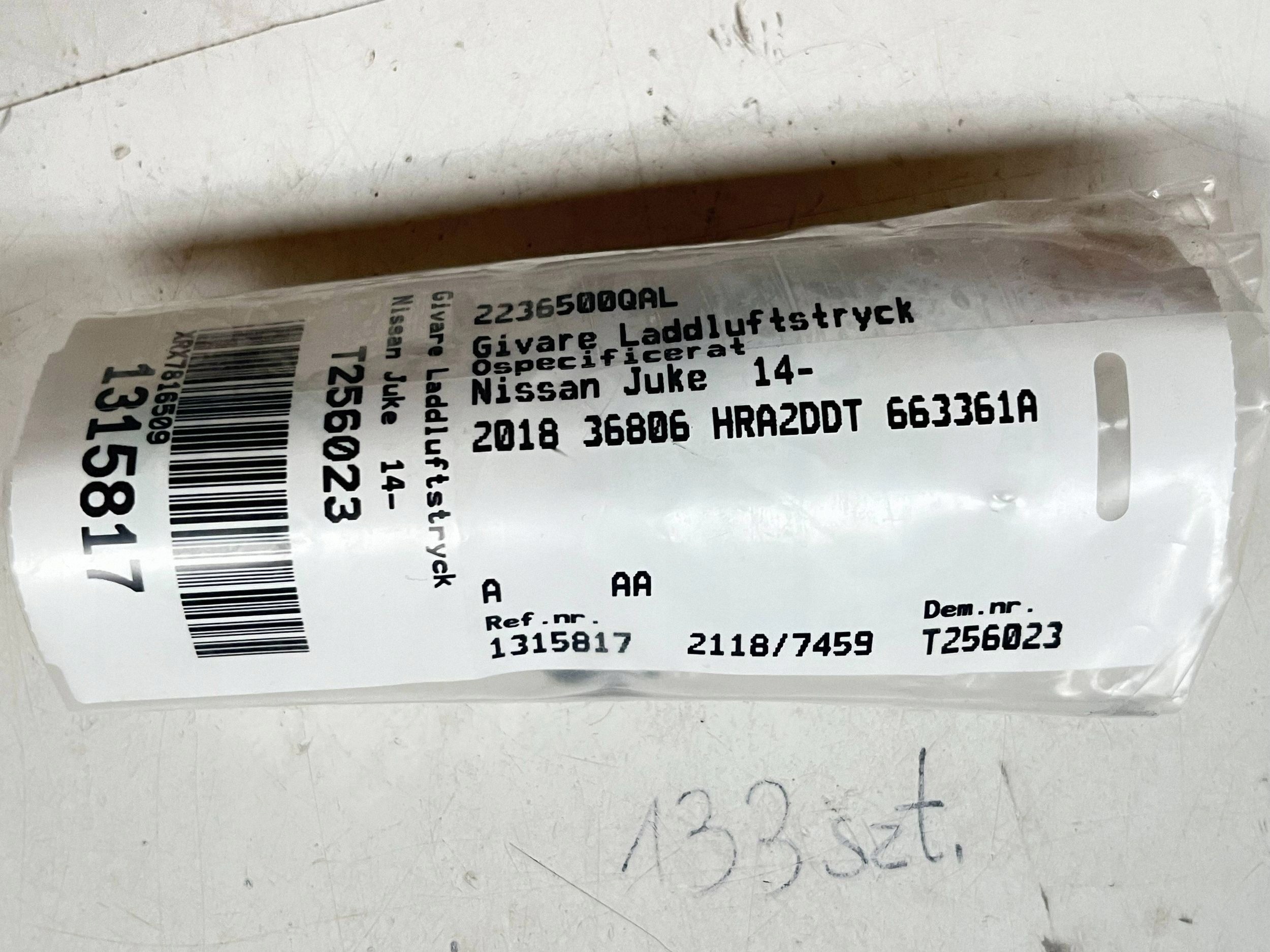 Luftdrucksensor Nissan Qashqai 2236500QAL image 3
