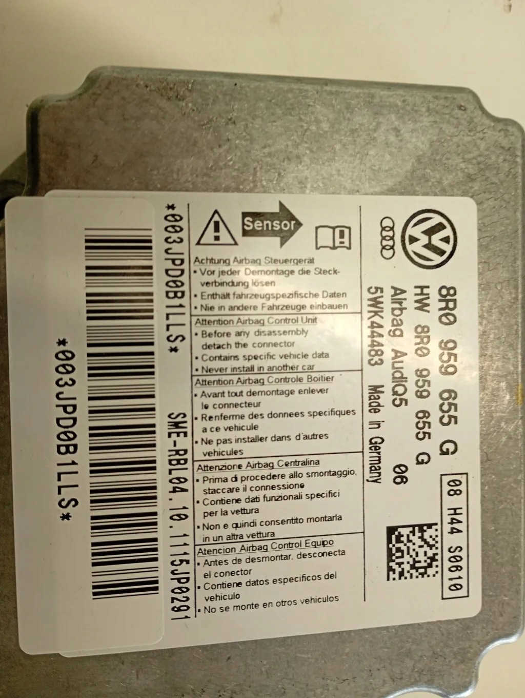 Module airbag Audi Q5 I 2.0 OEM 8R0959655 image 4