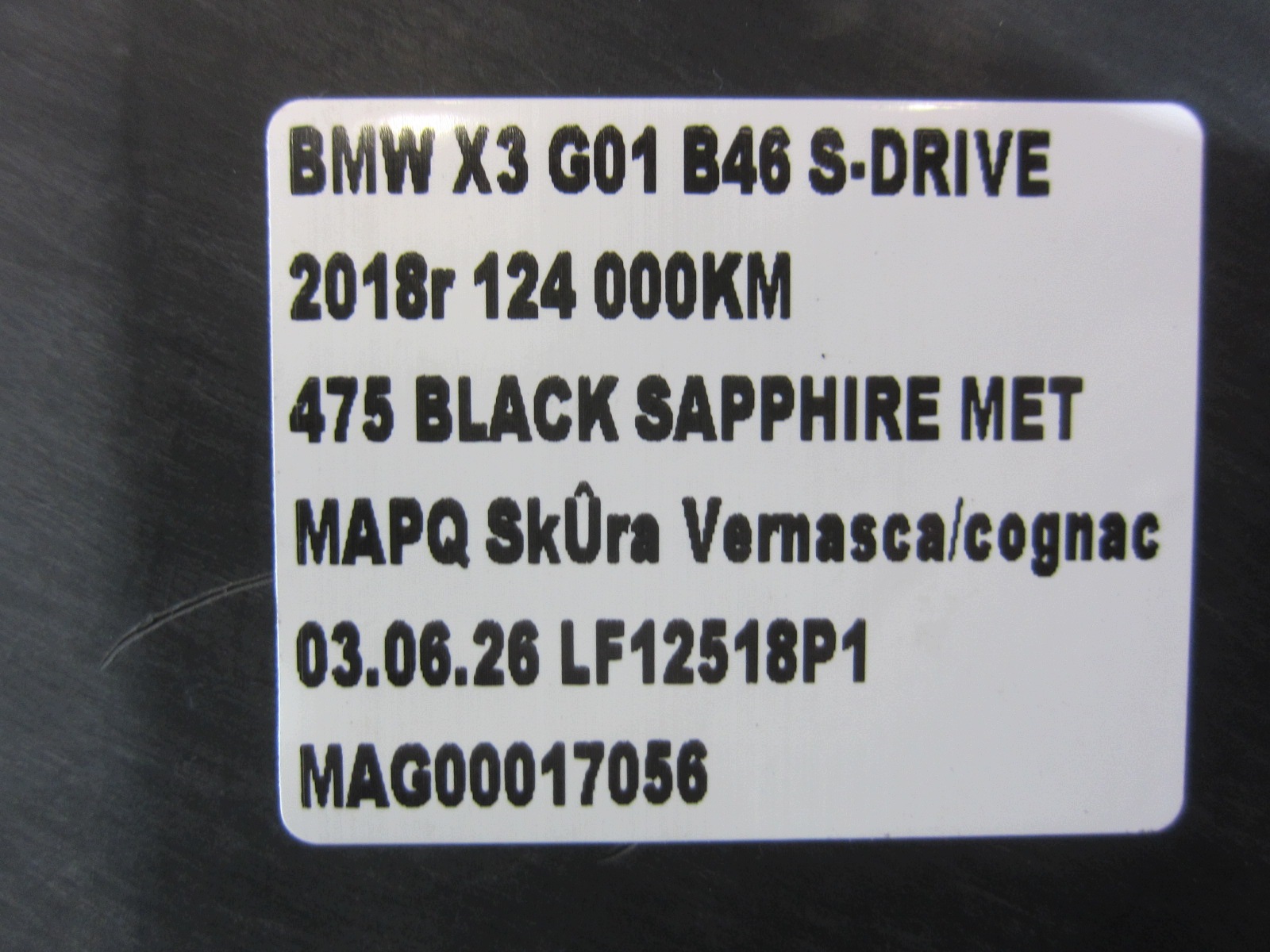 BMW X3 G01 X4 G02 Alipelti Osana 51717394812 thumbnail 8