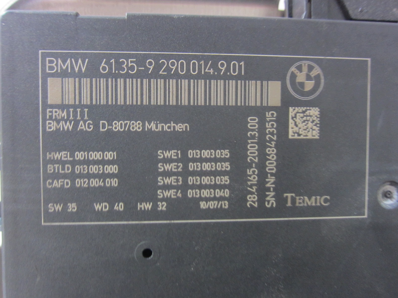 BMW X3 F25 FRM Ljusmodul 61356992947 image 6