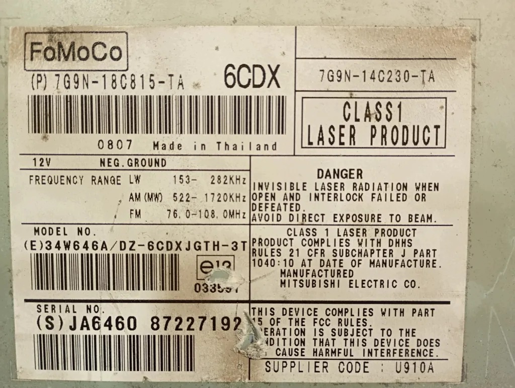 CD Changer Jaguar XF X250 8X2314C512 3.0D 2009 image 3