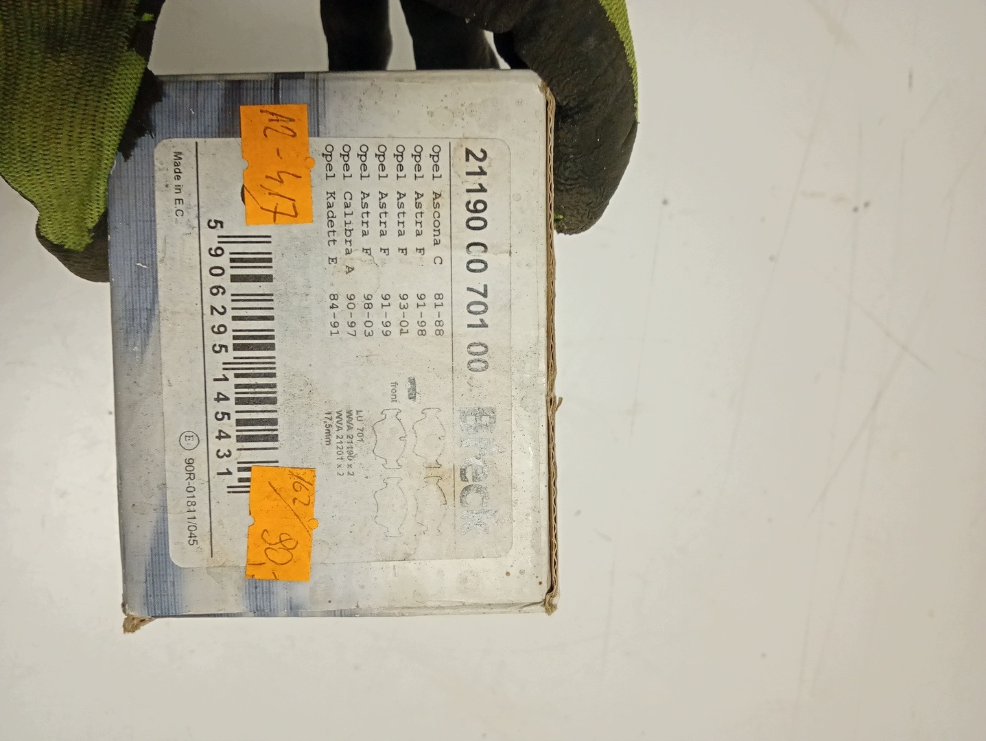 Bromsbelägg Fram Opel 21190C070100 image 3
