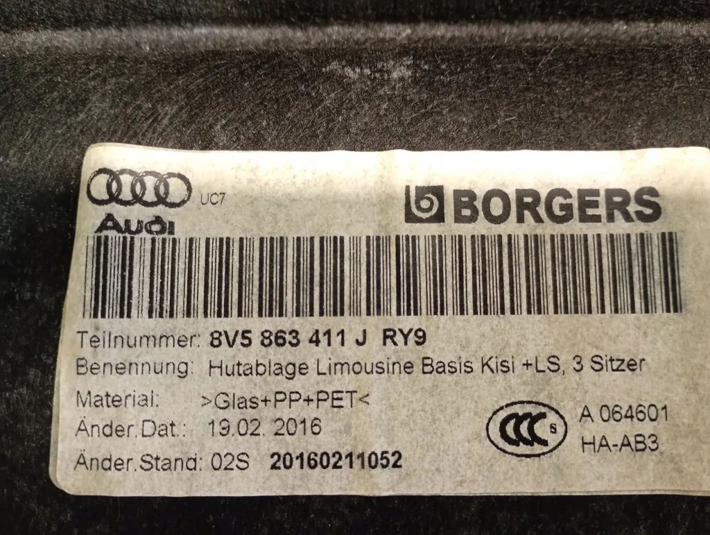 Panneau arrière Audi A3 8V - pièce d'occasion image 4