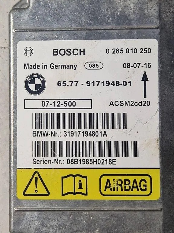 Módulo airbag BMW X5 E70 ACSM2C920 408kW 2009 image 7