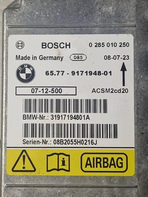 Module airbag BMW X5 E70 ACSM2CM20 408kW 2009 image 7