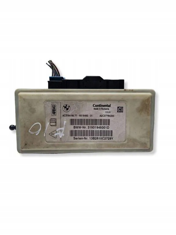 BMW 3 F30 F35 F31 2013 Módulo Airbag 31931949301D image 2