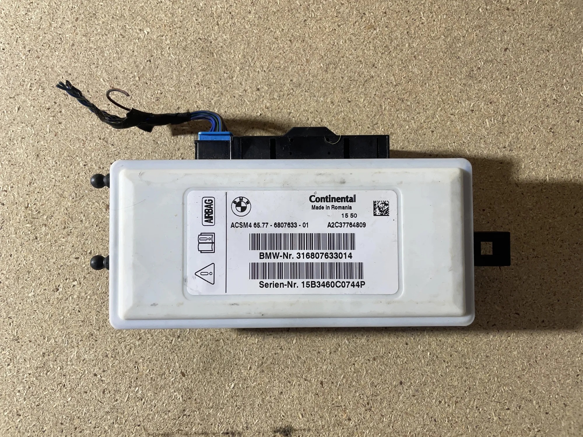 Airbag-Aufprallsensor BMW 5 (F10) A2C37764809