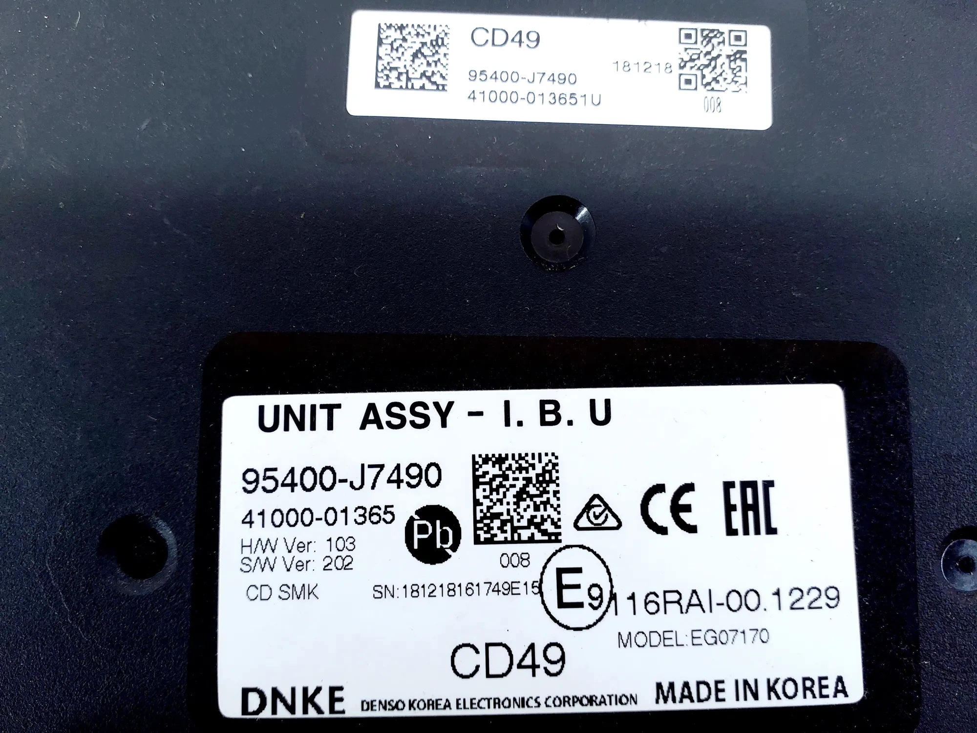 Modulo comfort KIA 95400J7490 1.6 diesel 100kW 2019