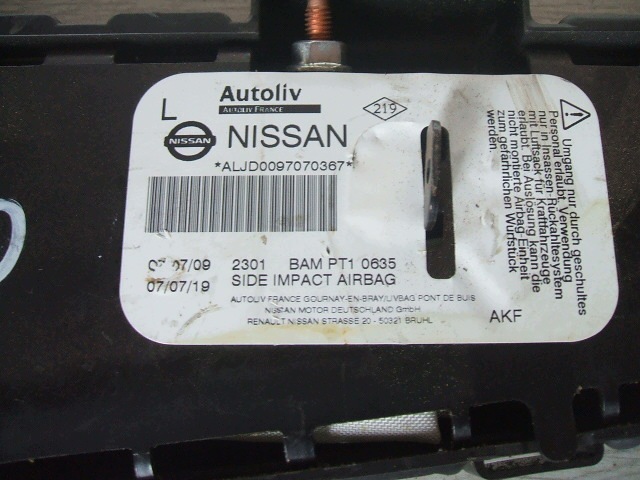 Nissan Qashqai J10 Airbag-Vorhang links/rechts 985P0JD00A image 7