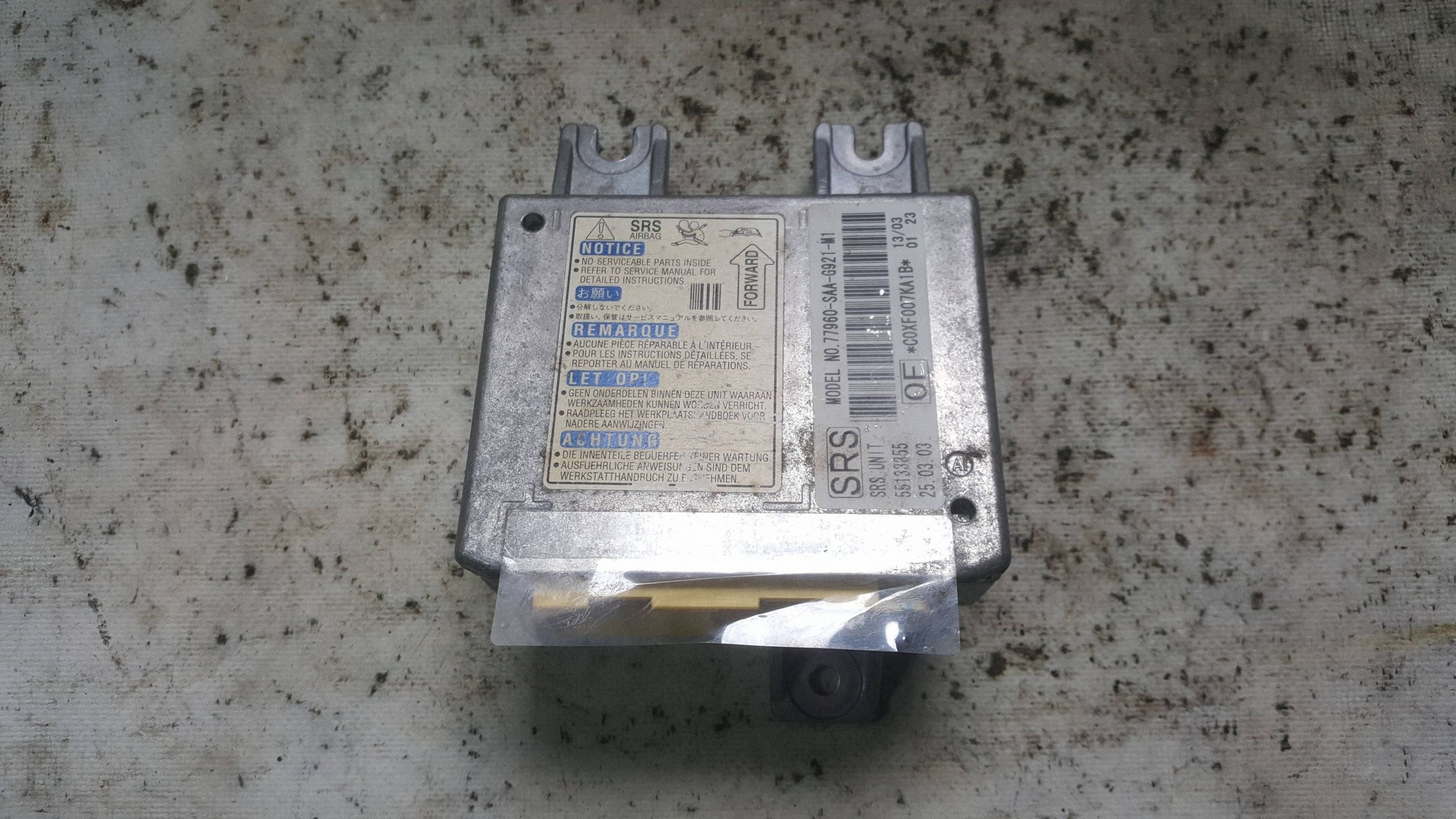 Ilmatyynyn anturimoduuli 77960SAAG921M1 Honda Jazz II 02-08