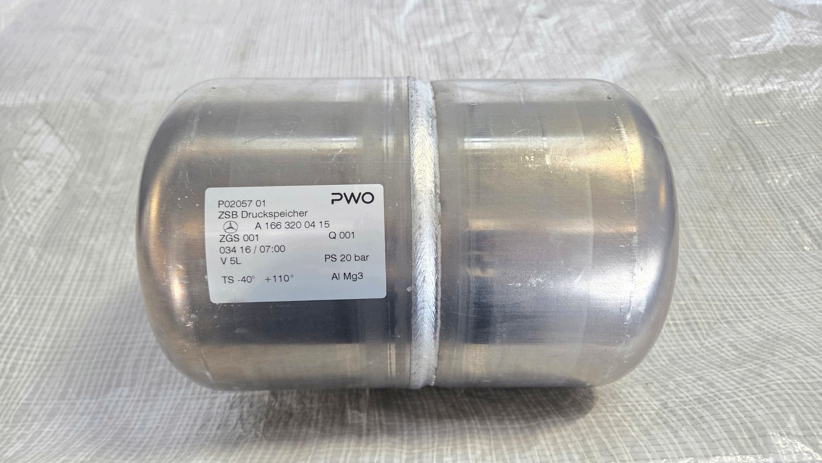 MERCEDES GLE A166 LUFTBEHÅLLARE LUFTFJÄDRING TRYCK A1663200415 image 2