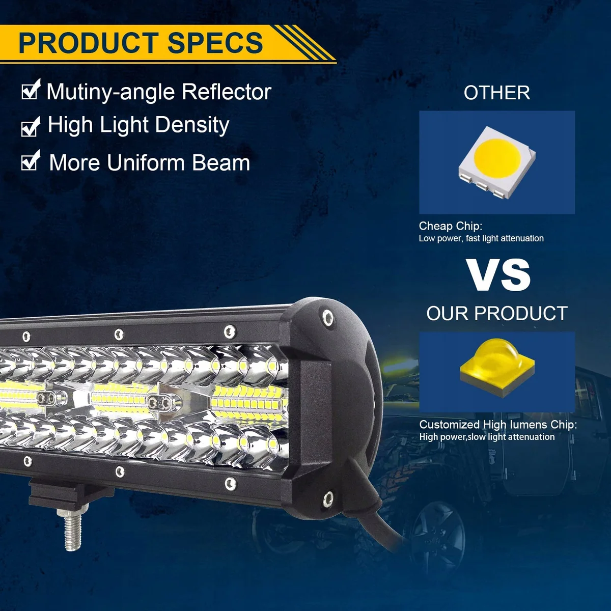 LED-Arbeitslicht 58 cm 480 W 12/24 V AUXTINGS image 3