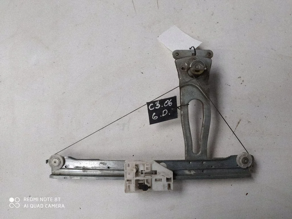 Citroen C3 Rear Manual Window Regulator Right